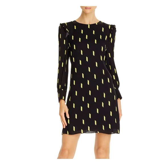 ALICE + OLIVIA NWT Black & yellow Mini dress Size2 - Picture 4 of 16
